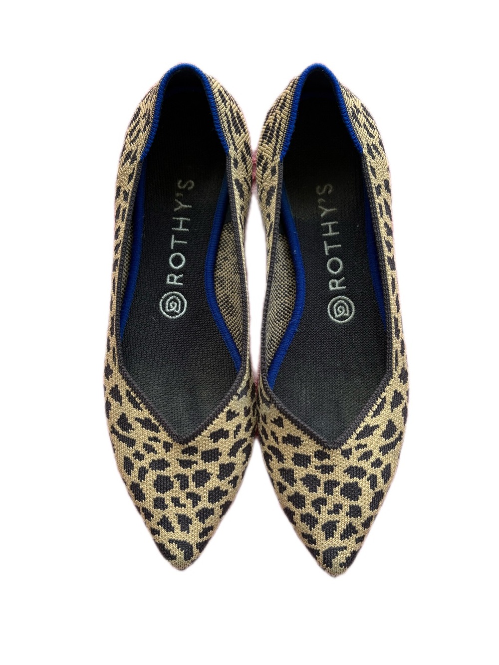 Rothy’s The Point Leopard Flats Women’s Size 9 Retired Print EUC